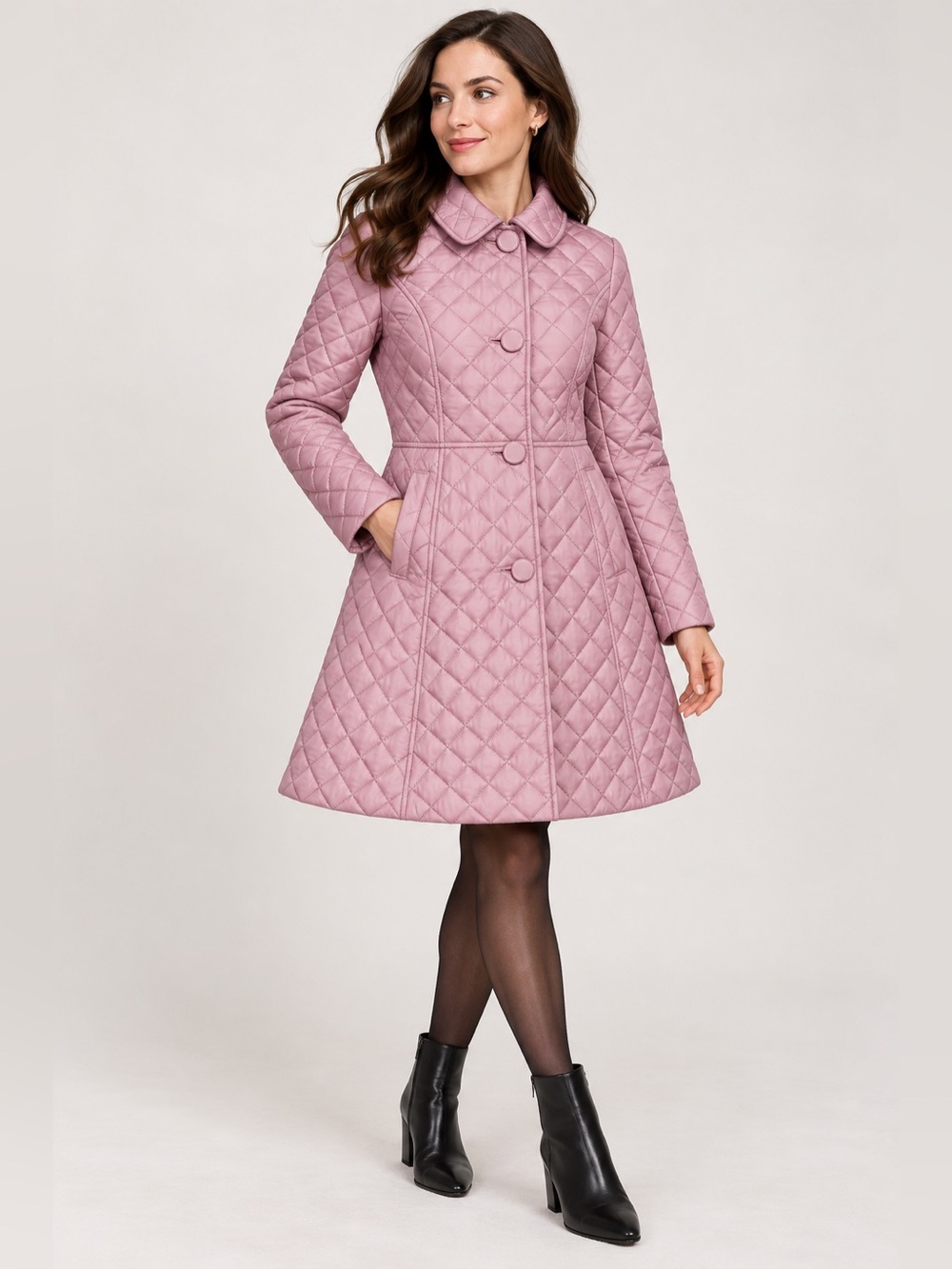 Kate Spade New York Pink Quilted Coat, Size XS